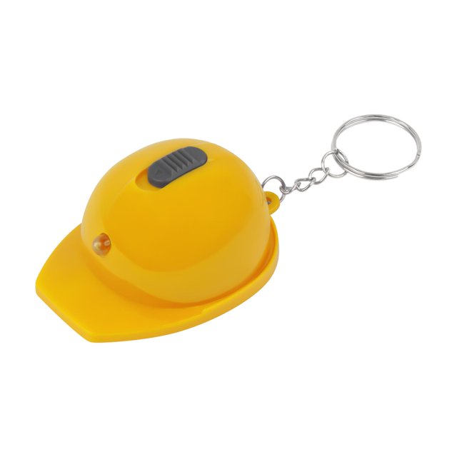 Llavero en forma de casco con luz LED destapador-Arán amarillo 3.1 x 5.7 x 3.1