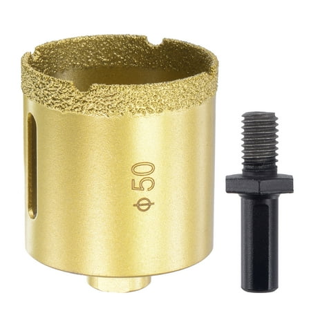 

Uxcell 50mm Brazed Diamond Core Drill Bits with M10 Arbor Adapter for Tile Marble Stone