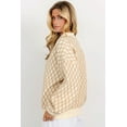 thumbnail image 4 of Ushdele Cozy Oatmeal Knit Sweater - Drop Shoulder, Charm Print, 4 of 7