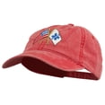 thumbnail image 2 of Flags Star of Life Embroidered Washed Cap - Red OSFM, 2 of 5