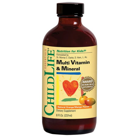 Childlife Multi Vitamin and Mineral Natural Orange Mango - 8 fl (The Best Liquid Multivitamin)