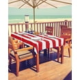 thumbnail image 2 of 4th of July Outdoor Tablecloth with Umbrella Hole and Zipper American Flag Tablecloths 60x102 Waterproof Table Cloths Red Blue White Star Stripes Patio Table Cloth Cover for Independence Day Party, 2 of 6