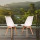 thumbnail image 2 of Sillas Tulip Tipo Eames Modernas Minimalistas Estructura de las Sillas en Madera con Asiento Acolchado Set de 4 Piezas Mirel Tulip Blancas Mirel Tulip, 2 of 9