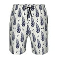 thumbnail image 4 of Naloa Blue Leaves Men's Beach Shorts, Surfing shorts, Swim trunks, Quick Dry Swim Trunks for Surfing Beach Fun - Medium, 4 of 9