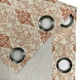 thumbnail image 3 of Ambesonne Antique Grommet Curtain Single Panel, Byzantine Retro Floral, 50"x60", Cream and Burnt Orange, 3 of 5