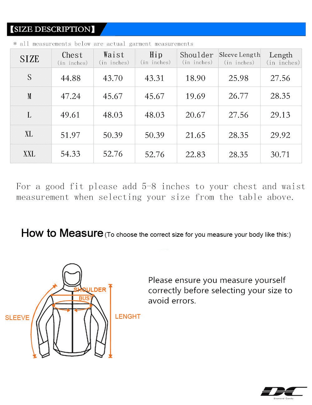 Diamond Candy Men's Hooded Waterproof Jacket Lightweight Rain Jacket Outdoor Casual Sportswear