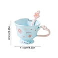 thumbnail image 3 of Roiihwy Coffee Mug, 4.53X3.35X3.35 Inches, with Spoon, Easily to Clean, for Mothers Day Gifts, Blue, 3 of 4