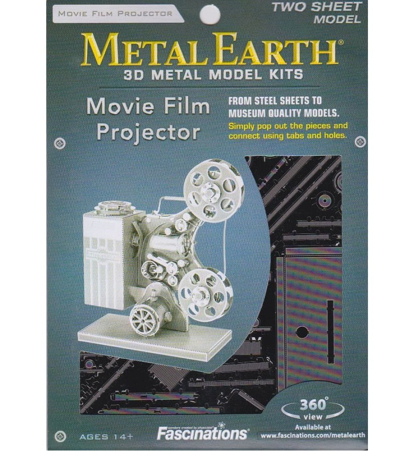 Vintage Movie Projector Metal Earth 3D Models