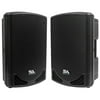 Seismic Audio Pair of Powered 12" 2-Way Loudspeakers - PA DJ Molded Loudspeakers 500 Watts - MainShock-12-Pair
