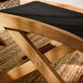 thumbnail image 4 of Modway Vienna Outdoor Patio Teak and Rope Folding Ottoman in Natural Black, 4 of 9