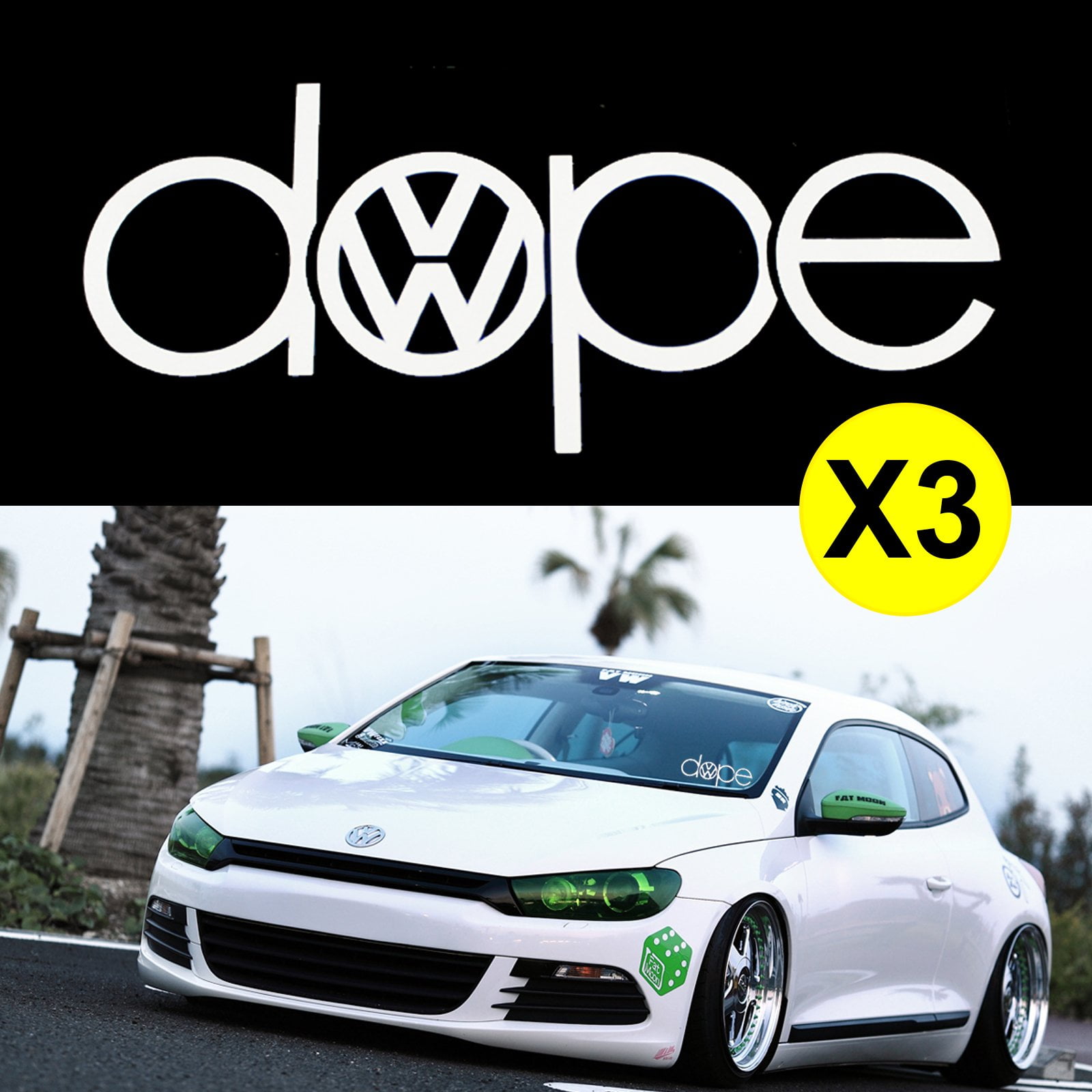 Dope Inspired VW Vinyl Sticker Decal 