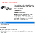 thumbnail image 2 of Front and Rear Brake Pad and Rotor Kit - Compatible with 1994 - 1995 BMW 540i, 2 of 2