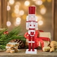 thumbnail image 4 of Decoración de cascanueces de Navidad figura de cascanueces de madera mesa de dibujos animados adornos de cascanueces, 4 of 6