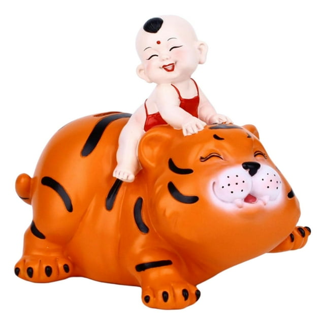 colección de alcancía, juguete para niños, año del tigre, monedero, decoración, caja de ahorro para 2022, año Nuevo, niños, adultos, ahorro de chico naranja Sunnimix Hucha Tigres Pequeños