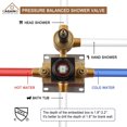 thumbnail image 4 of CASAINC 10" Ceiling Mounted Square Shower System with Handheld Shower and Tub Spout, Oil Rubbed Bronze, 4 of 6