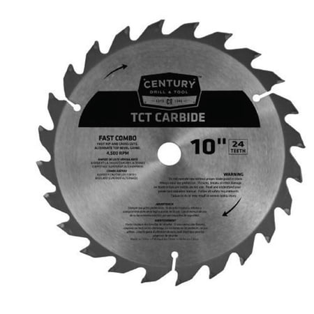 UPC: 0081838099305 | Century Drill & Tool 9930 Circular Saw Blade – 10 in. x 24T Fast Combo