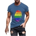 thumbnail image 2 of T-shirt à Manches Courtes pour Hommes à Imprimé, Col Rond, Mode Décontractée, Manches Courtes, 2 of 5