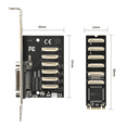 thumbnail image 3 of M.2 to 4 RS232 DB9 Serial Port and 1 DB25 Parallel Printer Port LPT1 Multi Expansion Card B Key M Key NGFF 2280Mm WCH384, 3 of 5