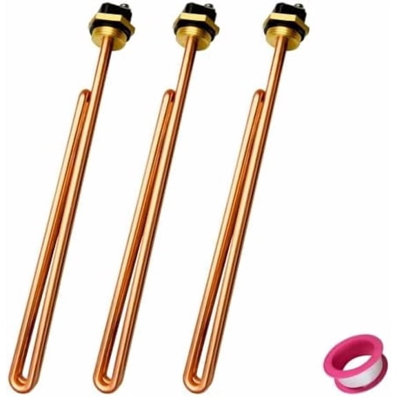 HE 90240 Heating Element, Replacement for EcoSmart ECO 18 24 27 36, 9KW 240V Heating Element for Electric Tankless Water Heaters, Screw-In, Copper (3)$$Tools & Hardware Other