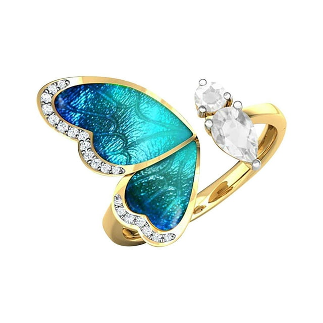 XWSHYW Decoraciones para El Hogar Anillo de Mujer con Diamantes Incrustados y Decoración de Mano