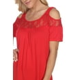 thumbnail image 3 of White Mark Women's Cold Shoulder Bexley Tunic Top, 3 of 5