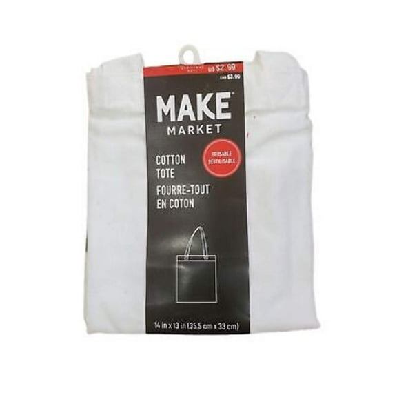 Make Market Reusable Cotton tote 14 in X 13 in