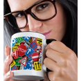 thumbnail image 2 of 3drose, Abstract Design of British Traffic Signs, 11oz Two-tone Black Mug, 2 of 6