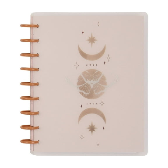 Happy Planner 2025-2026 Monthly Weekly Classic Planner, Muted Mariposa, 12 Month Disc Bound