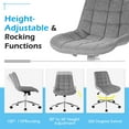 thumbnail image 6 of Costway Mid Back Armless Office Chair Adjustable Swivel Fabric Task Desk Chair Gray, 6 of 10