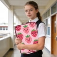 thumbnail image 6 of Haosy Accordion File Organizer Zipper Binder 500 Sheet 6-Tab Expanding File Folder Multi-Pocket 1.2 Inch 3 Ring Lovely Strawberry, 6 of 7