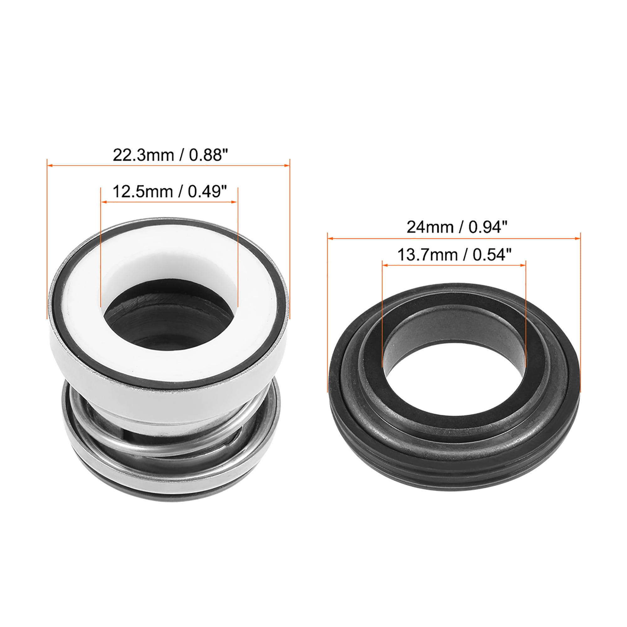 Details about   3pc 104/XJ 12-25mm Inner Dia Mechanical Shaft Seal Replacement for Pool Spa Pump 