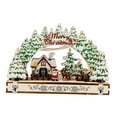 thumbnail image 4 of Escena de madera Tablero Vacaciones Accesorio de vacaciones Iglesia festiva Interior Paisaje de invierno Navidad Decorativo Estilo B Sunnimix Escena rural, 4 of 5