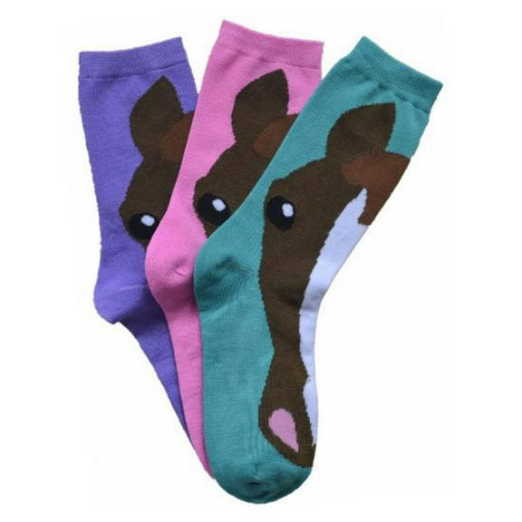 AWST Int'l Ladies Horse Face Crew Socks