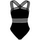 thumbnail image 1 of Traje de baño de una pieza para mujer Trajes de baño cruzados delanteros Trajes de baño huecos, 1 of 5