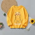 thumbnail image 2 of CUZIBR Autumn Children T Shirt Cotton Cartoon Little Cat Pattern Girls Casual Long Sleeve T Shirt Birthday Dailywear For Toddler, 2 of 9