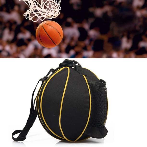 Basketball Bag Long Life Span Football Bag Shoulder Strap Adjustable 1 Shoulder Oxford Cloth Black Wear Resistant With Mesh Pocket For Outdoor Sports ANGGREK Otros