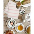 thumbnail image 4 of Pink Striped Kitchen Dish Towels for Drying Dishes Set of 2, Rustic Pink Stripe Modern Art Beige Waffle Weave Microfiber Hand Tea Bathroom Towels Quick Dry & Absorbent Towel 15.7x23.6, 4 of 7