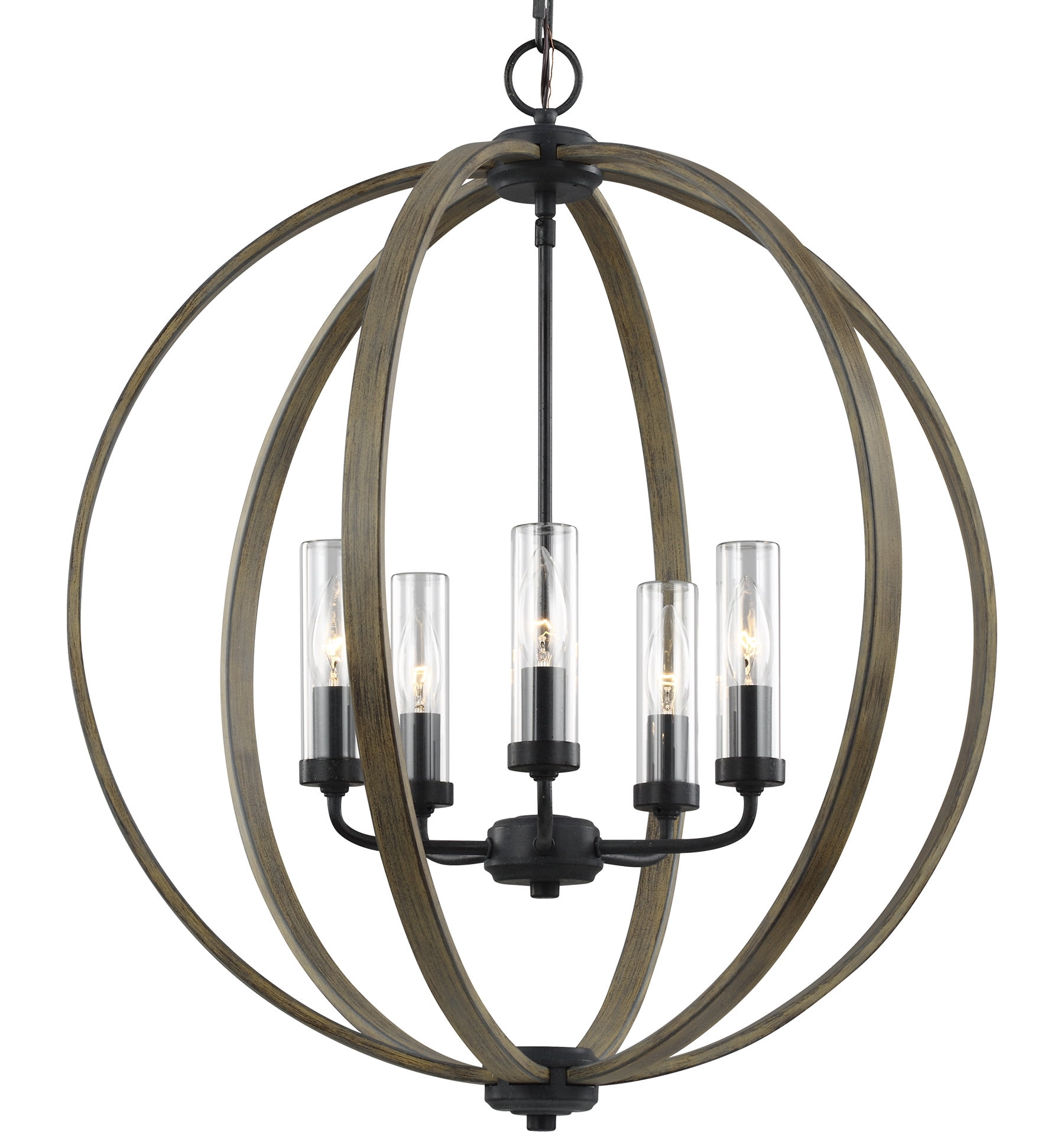Feiss Olf3294/5 Allier 5 Light 24" Wide Outdoor Globe Chandelier