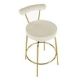 thumbnail image 7 of Rhonda Glam Counter Stool in Gold Metal and Cream Velvet by LumiSource - Set of 2, 7 of 7