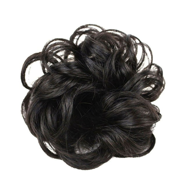 Dalazy Chignon Plat Ondulé et Bouclé pour Femmes Chignon pour Femmes Extension de Cheveux Postiche Chouchou Chignon