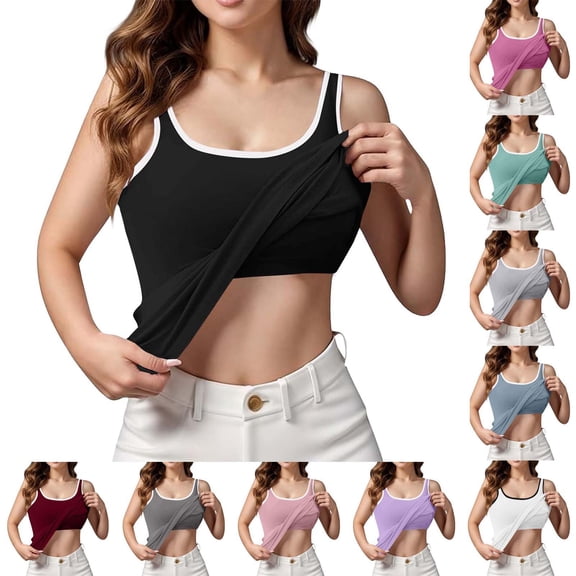 AirLoni Women's Camisole Loose Fit Square Neck Stretchy Breathable Casual Sleeveless Top Tee Tank Tops For Daily Wear Solid Color Mint Green,M