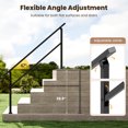 thumbnail image 4 of Gymax Metal Handrail 0-5 Steps w/Flexible Angle Adjustment Installation Kit for Deck, 4 of 10
