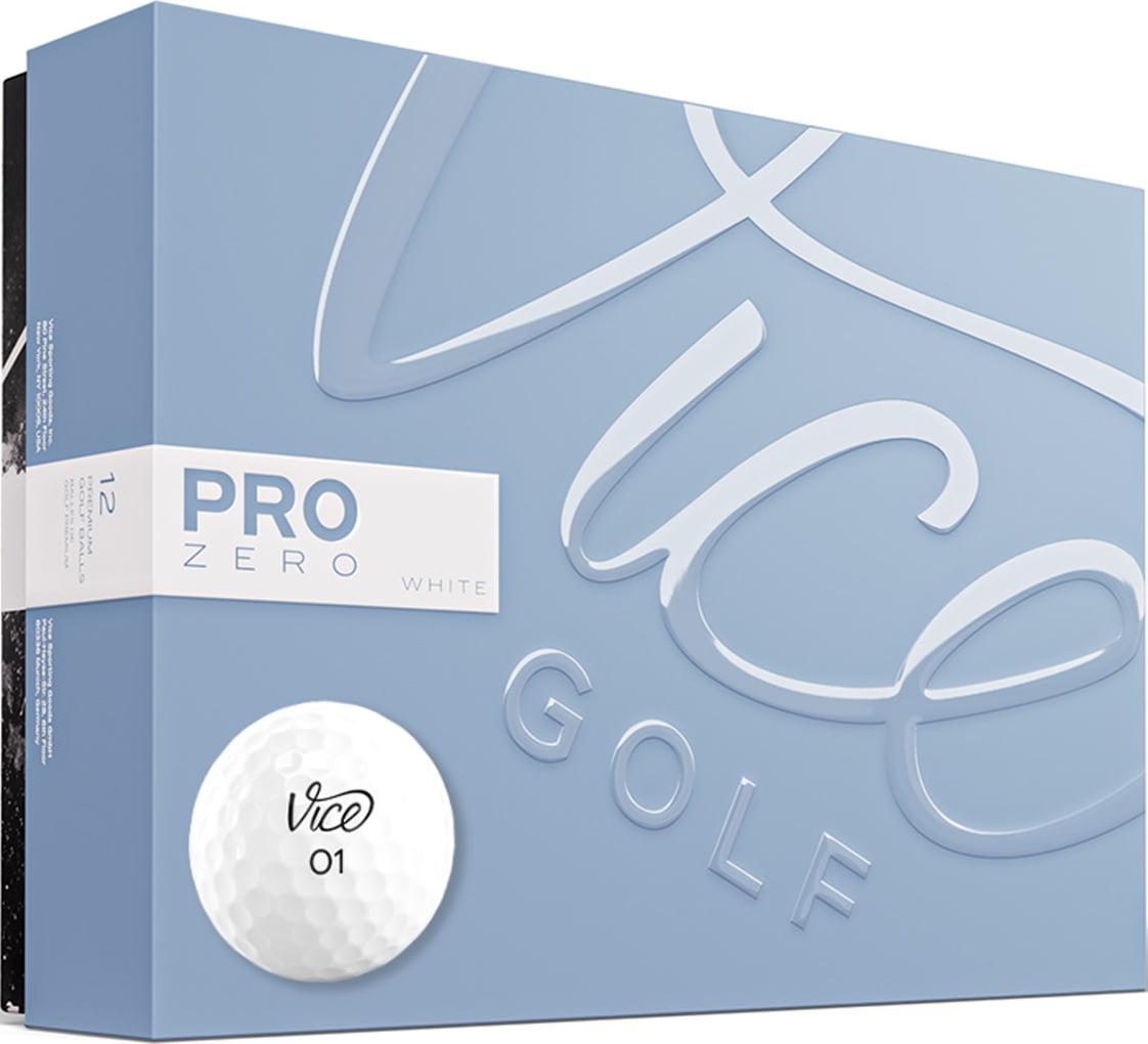 (4 pack) Vice Golf Pro Zero White 1 Dozen Balls