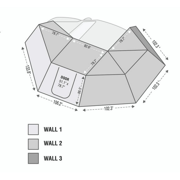Overland Vehicle Systems 18099910 Nomadic AWNING ACCESSORIES OA