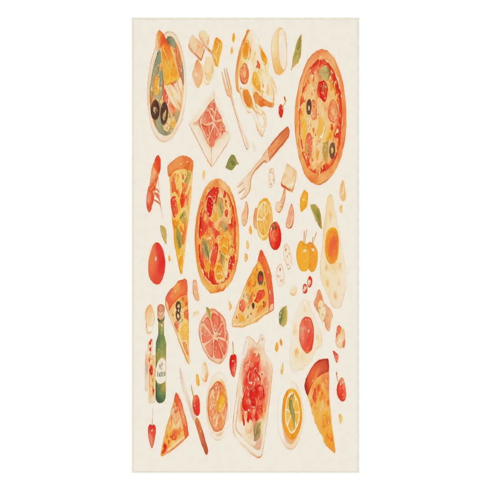 Delicious Pizza Burger Beach Towel – with A Unique Design, Extra Large,XL (32”x 63”) for Kids & Adults