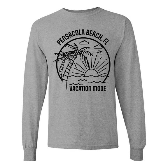 Inktastic Summer Vacation Mode Pensacola Beach Florida Long Sleeve T-Shirt