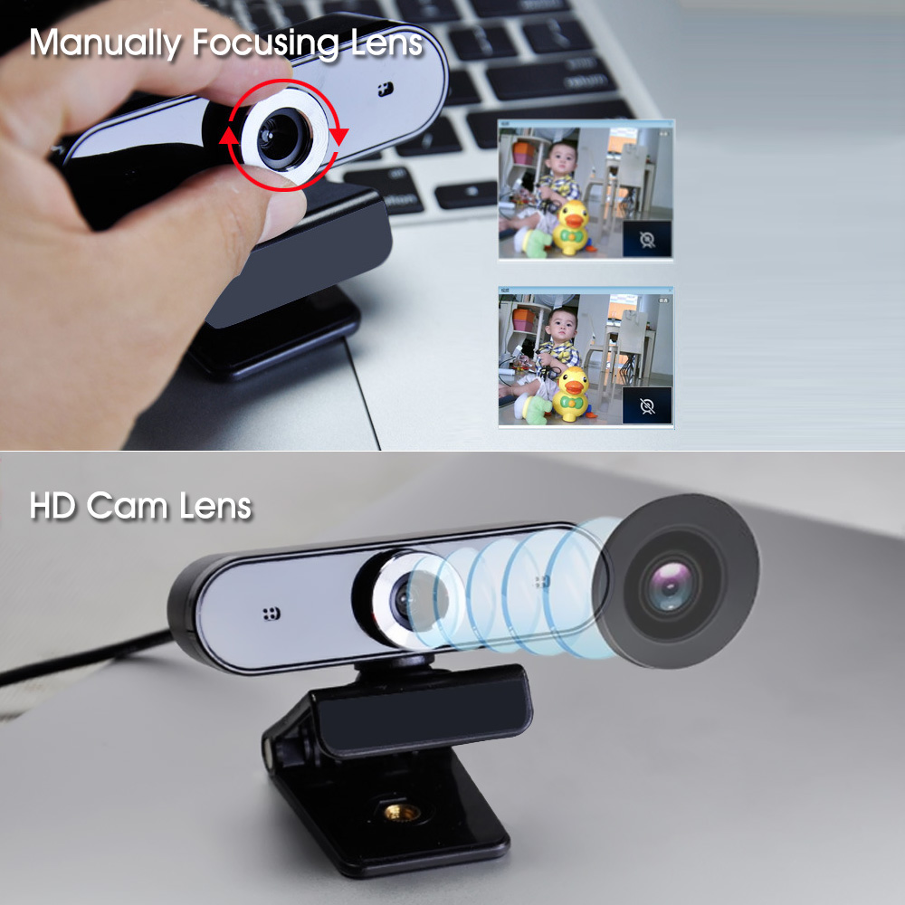 GL68 HD Webcam Video Chat Recording Usb Camera Web Camera with HD Mic for Computer Desktop ...
