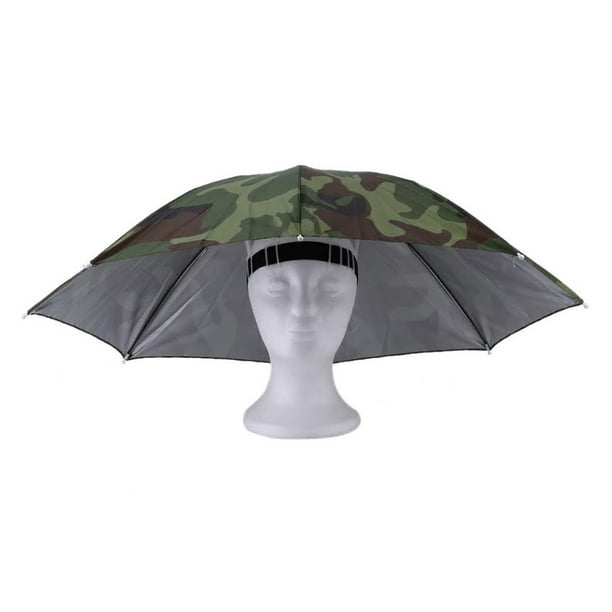 Umbrella Hat，Elastic Headband Sun Rain Umbrella Hat Cap for Party, Fishing  and Gardening 