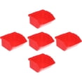 thumbnail image 1 of HAMPPLIES 5 Pcs Bacs de Rangement en Plastique ABS Rouge pour Outils de Bureau Atelier, 1 of 8