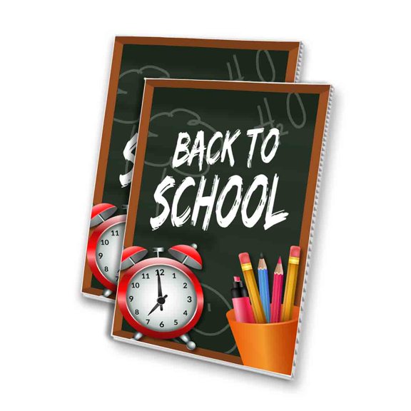 Back to School (24" X 36") 4mm Corrugated Plastic Panel, Graphics Applied To 1 Side (Pk of 2)